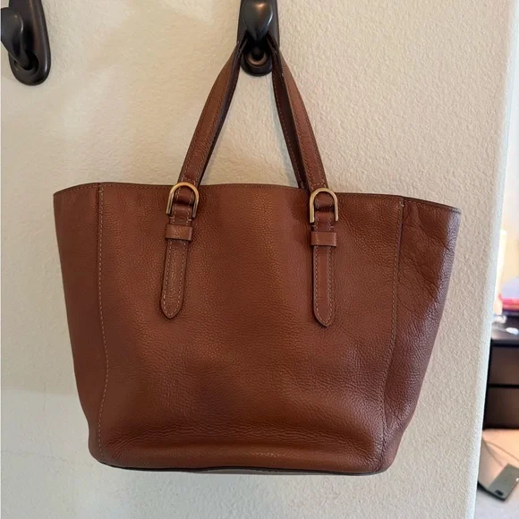 Fossil Rich Brown Leather Tote - Picture 2 of 11